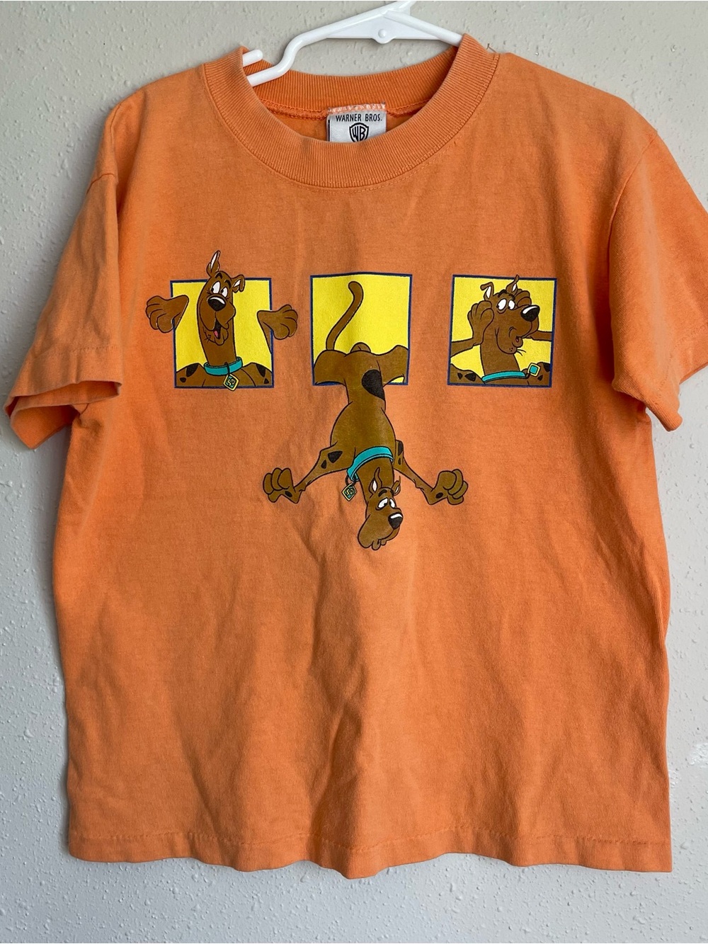 Vintage Scooby-Doo Orange Graphic Kids Tee - Warner Bros. Single Stitch